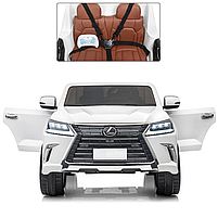 Дитячий mebelime електромобіль Машина Bambi M 3906(MP4)EBLR-1 Lexus Білий, фото 4