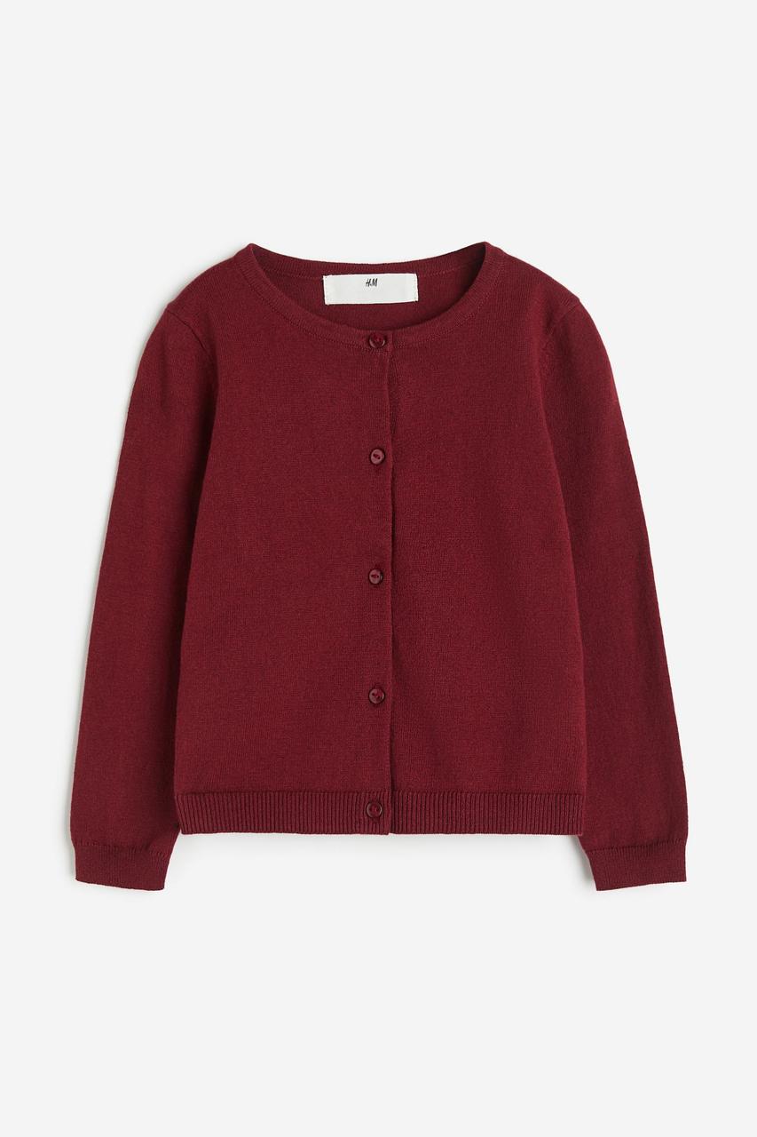 Кардиган для дівчинки бордовий  H&M 92, 98/104см