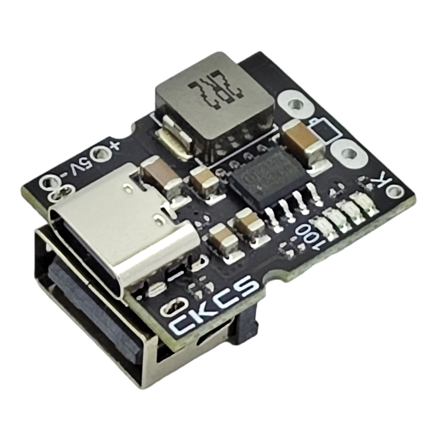 Підвищуючий перетворювач (плата PowerBank) USB, Type-C 5V 2А для заряджання літієвих акумуляторів на IP5407