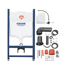 Комплект 4 в 1: Інсталяція GROHE Solido 3 в 1 3884966Q + Унітаз безобідковий Kroner Harz WHI493736 RIMLESS з, фото 5