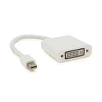 Конвертер mini Display Port (папа) на DVI(мама) 30cm, White, 4K/2K, Пакет(17451#)