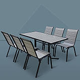 Набір стіл та стільці садових меблів "Палермо люкс" Сірий від Mix-Line, фото 2