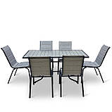 Набір стіл та стільці садових меблів "Палермо люкс" Сірий від Mix-Line, фото 3