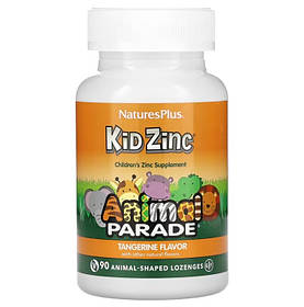 Цинк для дітей натуральний смак мандарину Kid Zinc Animal Parade NaturesPlus, 90 пастилок