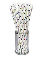 Паперові трубочки для напоїв Зірки кольорові,  25 шт/уп