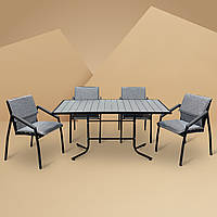 Комплект меблів для кафе "Парадіз" Сірий 4 стільця. Металевий каркас від Mix-Line