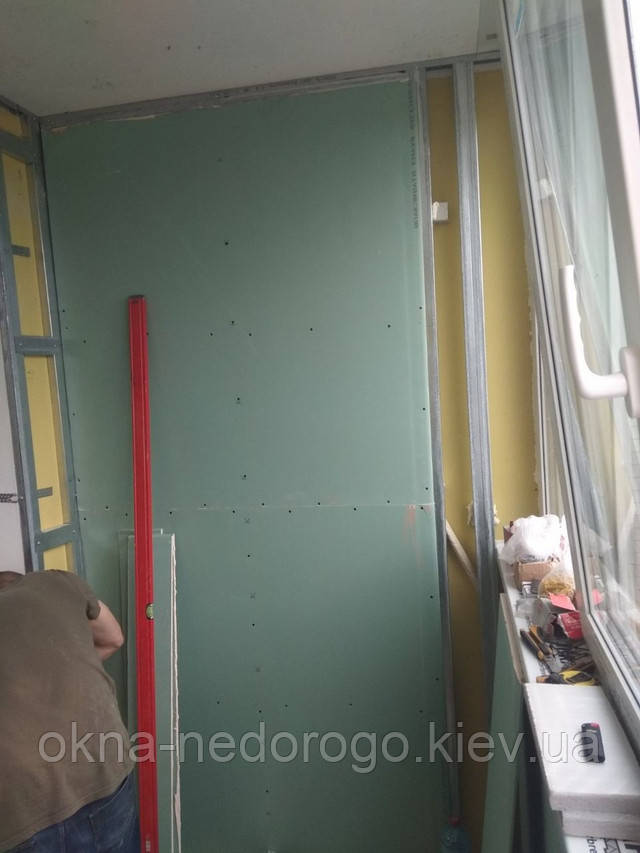 Балкон под ключ Васильков – внутренняя отделка балкона гипсокартоном