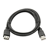 Удлинитель USB 2.0 AM/AF, 0,8m, черный, Пакет Q500(10127#)