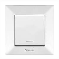 Выключатель Panasonic Arkedia Slim одноклавишный с подсветкой, белый(12031#)