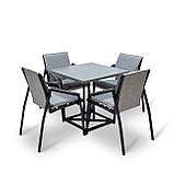 Набір для дачі стіл та стільці "Парма" Сірий від Mix-Line, фото 2