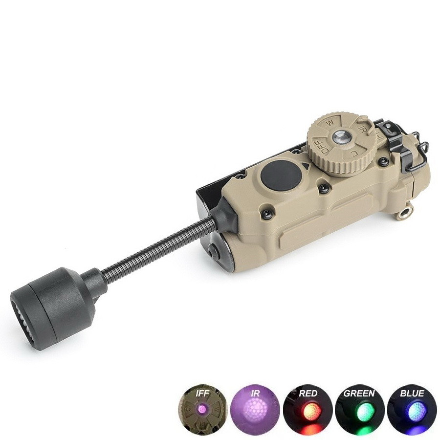 Ліхтар для військових універсальний на каску Sidewinder WADSN MPLS 5 LED + IFF-маяк, Койот
