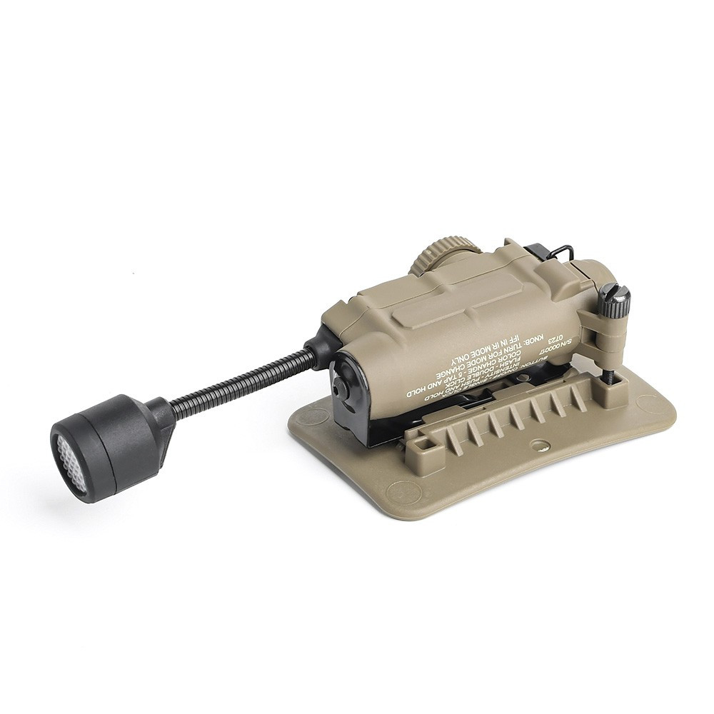 Ліхтар MPLS на каску шолом, Velcro панель Sidewinder 5 видів LED + IFF-маячок, TAN