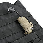 Ліхтар MPLS на каску шолом, Velcro панель Sidewinder 5 видів LED + IFF-маячок, TAN, фото 8