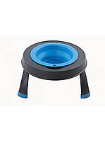 Миска для тварин Dexas Single Elevated Feeder на складній підставці 360 мл блакитний (PW1304322194)