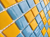 Мозаика MX25-1/02/11 желтая голубая микс для ванной, душевой, кухни