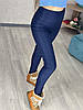 Лосини теплі на флісі, імітація джинсу, фото 6