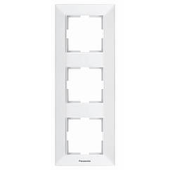 Рамка Panasonic Arkedia Slim потрійна, вертикальна, біла (1683141870)