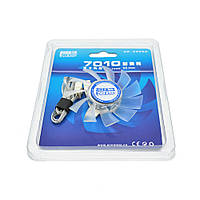 Кулер для видеокарты Pccooler 7010№2 для ATI/NVIDIA 3-pin, RPM 3200±10%, BOX(16380#)