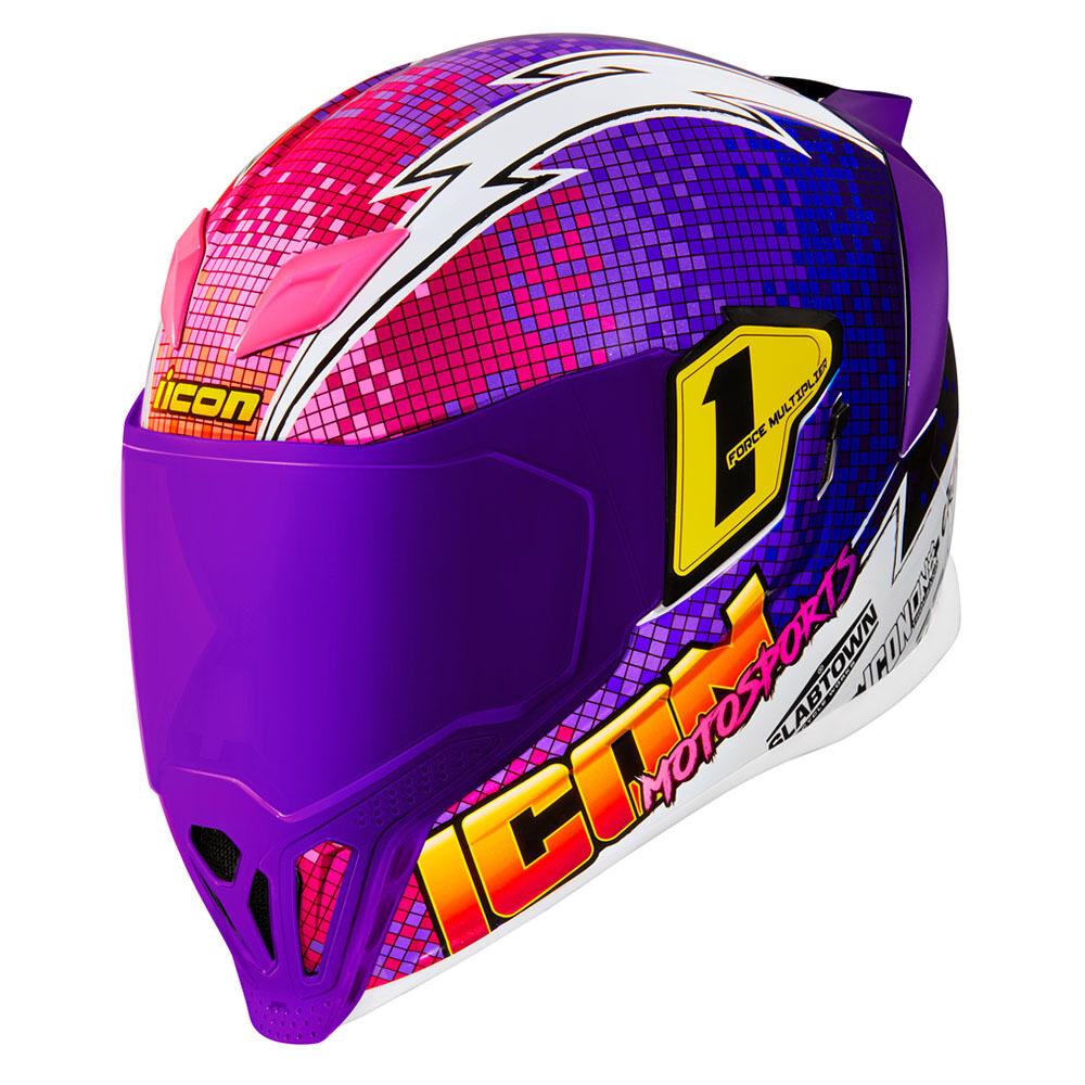 МОТОШОЛОМ ЗАКРИТИЙ ICON AIRFLITE QUARTERFLASH КОЛІР PURPLE