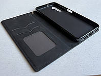 Samsung Galaxy A14 5G зpащитный чехол-книжка черный из матовой искусственной кожи со слотами для карт