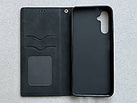 Samsung Galaxy A14 5G чехол-книжка чёрный, качественная искусственная кожа, слоты для кредитных карт