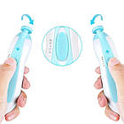 Дитячий триммер для нігтів + 6 насадок NAIL TRIMMER XL-667 / Акумуляторна дитяча пилочка / Манікюрний набір, фото 7