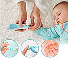 Дитячий триммер для нігтів + 6 насадок NAIL TRIMMER XL-667 / Акумуляторна дитяча пилочка / Манікюрний набір, фото 2