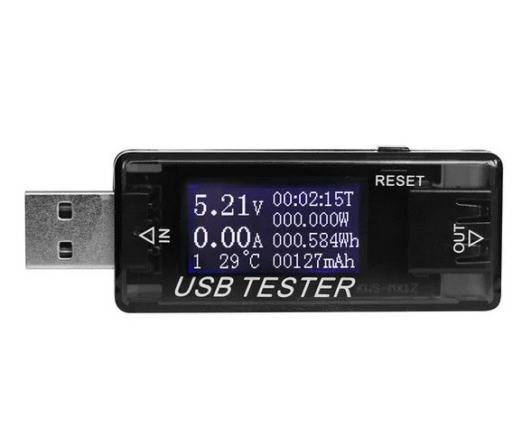 USB тестер Keweisi KWS-MX17 напруги (4-30V) і струму (0-5A), Black (9769#)