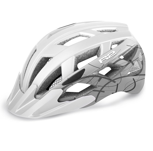 Велошолом R2 Lumen M (55-59cm) матовий біло/сірий Art ATH18C/M, фото 1