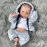Реалістична лялька Реборн (Reborn) хлопчик - повністю вініл-силіконовий пупс з одягом, новонароджене маля, як жива справжня дитина, фото 6