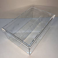 Коробка для зберігання з кришкою | Прозора | 16,5х25х10