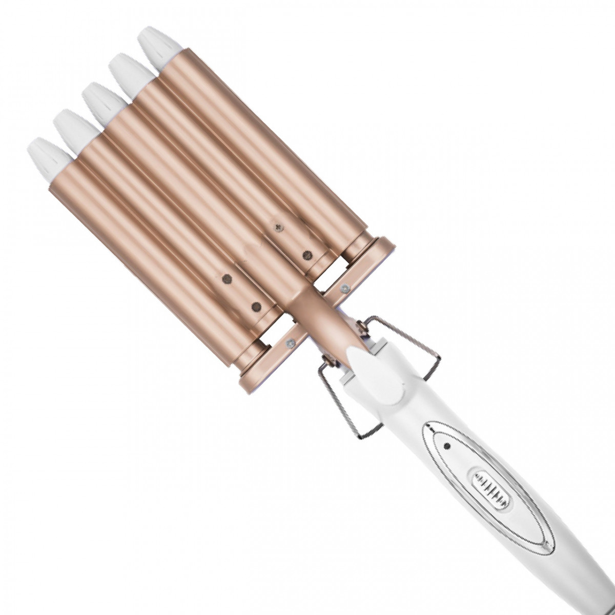 Плойка п'ять хвиль з затискачем Geemy GM 2932 Золото, фото 1