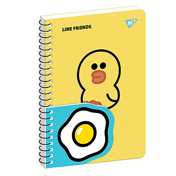Блокнот 2 в 1 В5 В7 80 арк 20 арк подвійна спіраль Line Friends Sally клітинка YES (151780)
