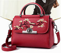 Женская мини сумочка клатч с вышивкой через плечо маленькая сумка для девушек с цветами "Lv"