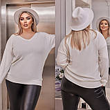 Стильний жіночий ангоровий батальний светр (р.48-62). Арт-2166/42, фото 2