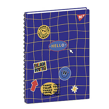 Блокнот А5 50 арк подв cпіраль Sticky mood клітинка YES (151856)