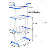 Сушарка для білизни та одягу універсальна підлогова вертикальне складана сушарка на 3 яруси Supretto 179454, фото 9