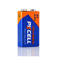 Батарейка щелочная PKCELL 9V/6LR61, крона, 1 штука shrink цена за shrink, Q24(10462#)