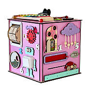 Розвивальна іграшка Бізикуб TG145644630, 30х30х30 см Рожевий, фото 2