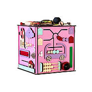 Розвивальна іграшка Бізикуб TG145644630, 30х30х30 см Рожевий, фото 3