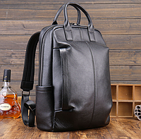 Большой мужской кожаный рюкзак сумка 2 в 1 трасформер, сумка-рюкзак для мужчин из натуральной кожи "Lv"