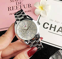 Женские наручные часы Томми Халфайгер, металлические часы на руку Tommy Hilfiger для девушек Серебро "Lv"