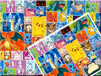 "Pokemon" - Пакувальний папір 60*75 см