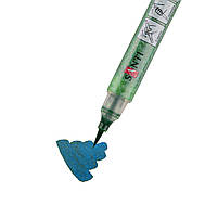 Маркер акварельний Glitter Brush пензель 10. трав'янисто-зелений Santi (390759), фото 3