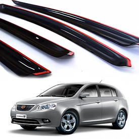 Дефлектори вікон вітровики для авто Geely Emgrand EC7 хітчбек 2011 -> (скотч) AV-Tuning