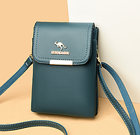 Женская мини сумочка клатч Кенгуру, маленькая сумка для девушек, модный женский кошелек-клатч Бирюзовый "Lv"