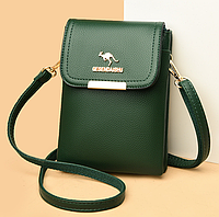Женская мини сумочка клатч Кенгуру, маленькая сумка для девушек, модный женский кошелек-клатч Зеленый "Lv"