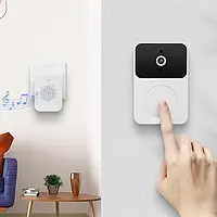Бездротовий домофон з камерою та WIFI Doorbell X9, Розумний дверний відеодзвінок для дому, Акумуляторний De