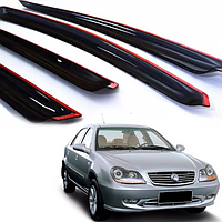 Дефлектори вікон вітровики для авто Geely СK I 2005-2011 (скотч) AV-Tuning
