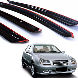 Дефлектори вікон вітровики для авто Geely СK I 2005-2011 (скотч) AV-Tuning